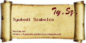 Tyukodi Szabolcs névjegykártya
