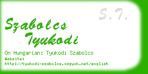 szabolcs tyukodi business card